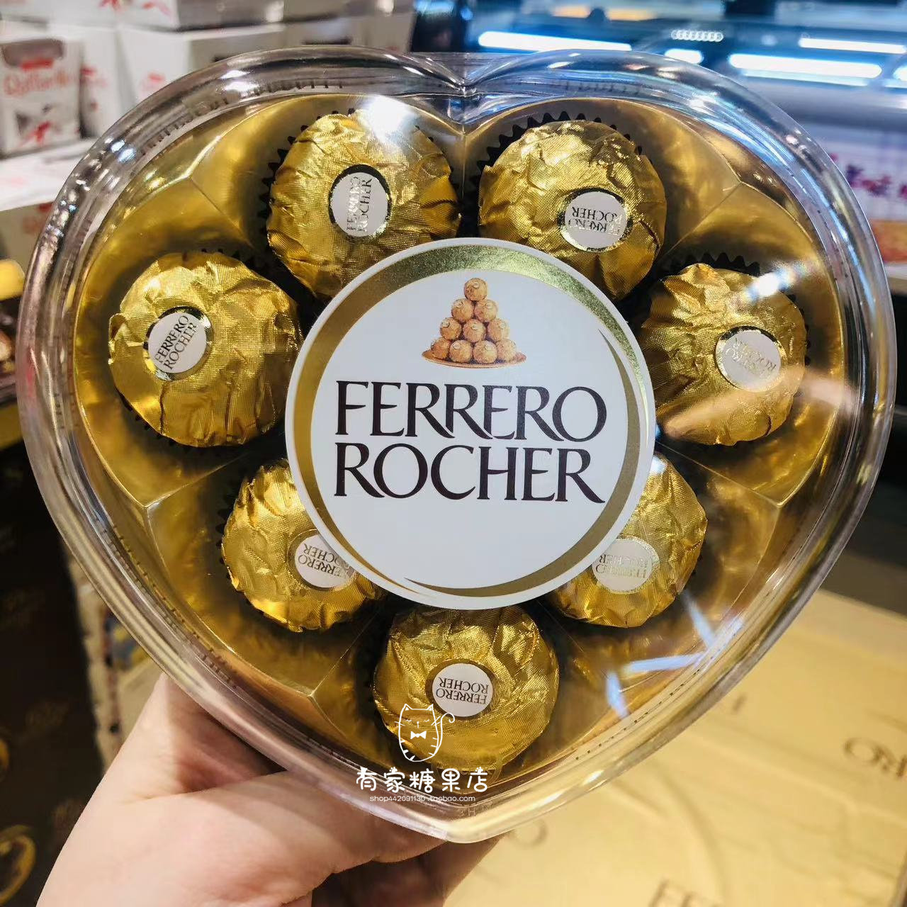 香港代购 FERRERO ROCHER费列罗 金莎心形8粒 礼盒装100g
