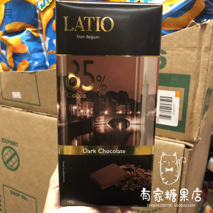 英国LATIO进口85%黑巧克力休闲娱乐零食180g 香港超市代购