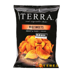 零食 香港采购美国进口TERRA泰拉天然烧烤味番薯片无添加大包装