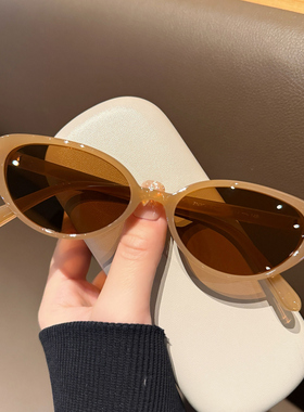 复古猫眼墨镜防紫外线太阳镜