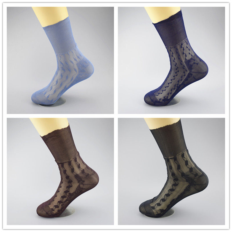 卡布隆长辈老式锦纶丝袜男士卡丝中老人松口尼龙防臭商务夏季薄款