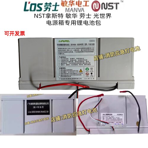 拿斯特1000W专用PJ60108B锂电池36V44AH48.4AH100012敏华电工劳士