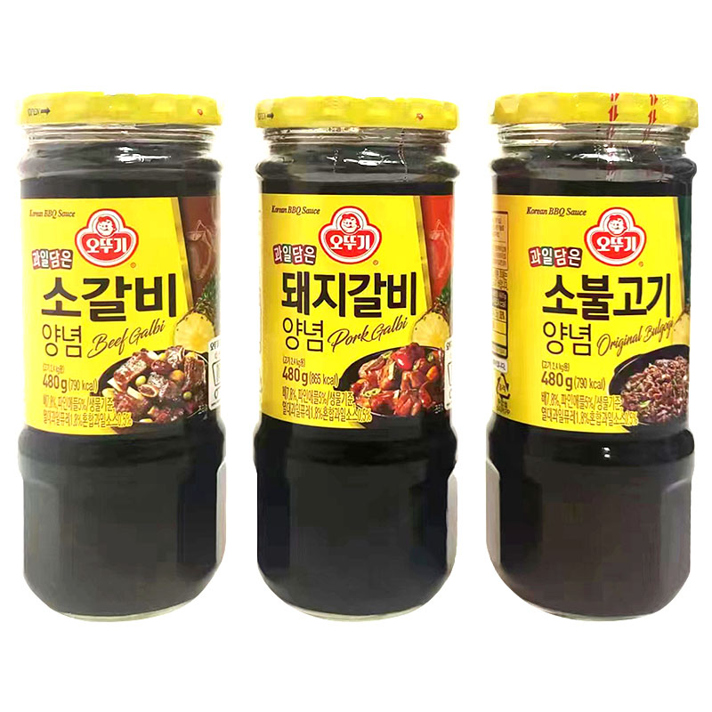 韩国进口不倒翁牛/猪排料理汁牛肉汁480g酱油淋汁调味料临期清仓