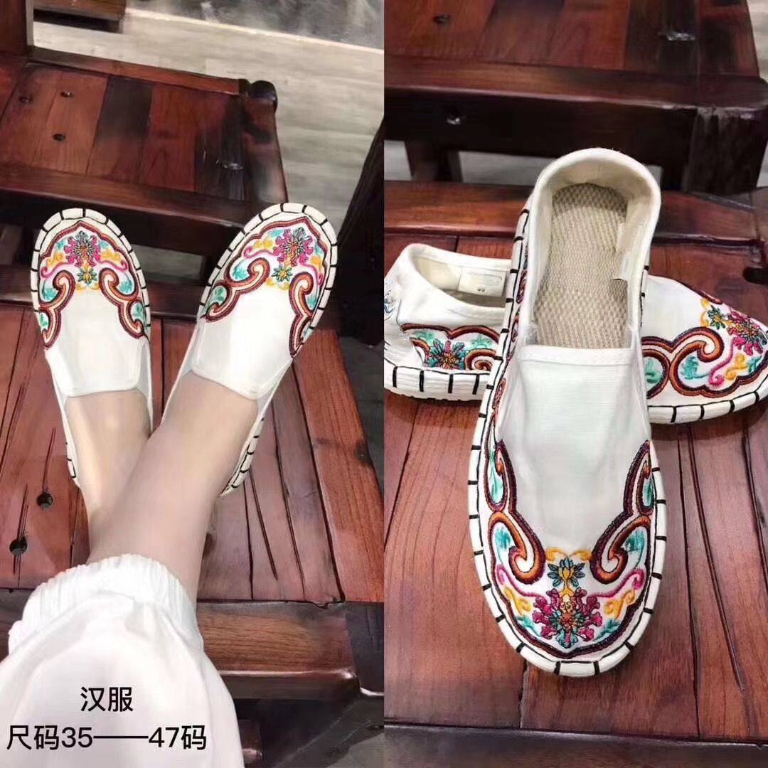 刺绣低帮老北京透气鞋快手同款