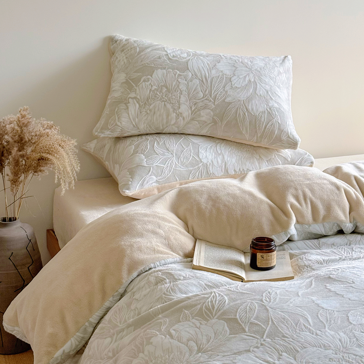 秋冬加厚保暖牛奶绒床上四件套