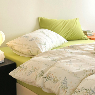 ins田园小碎花纯棉全棉被套150x200x230被罩单人宿舍三四件套1.8m