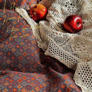 复古全棉色织提花双层纱三四件套纯棉纱布被套150x200x230被罩1.5