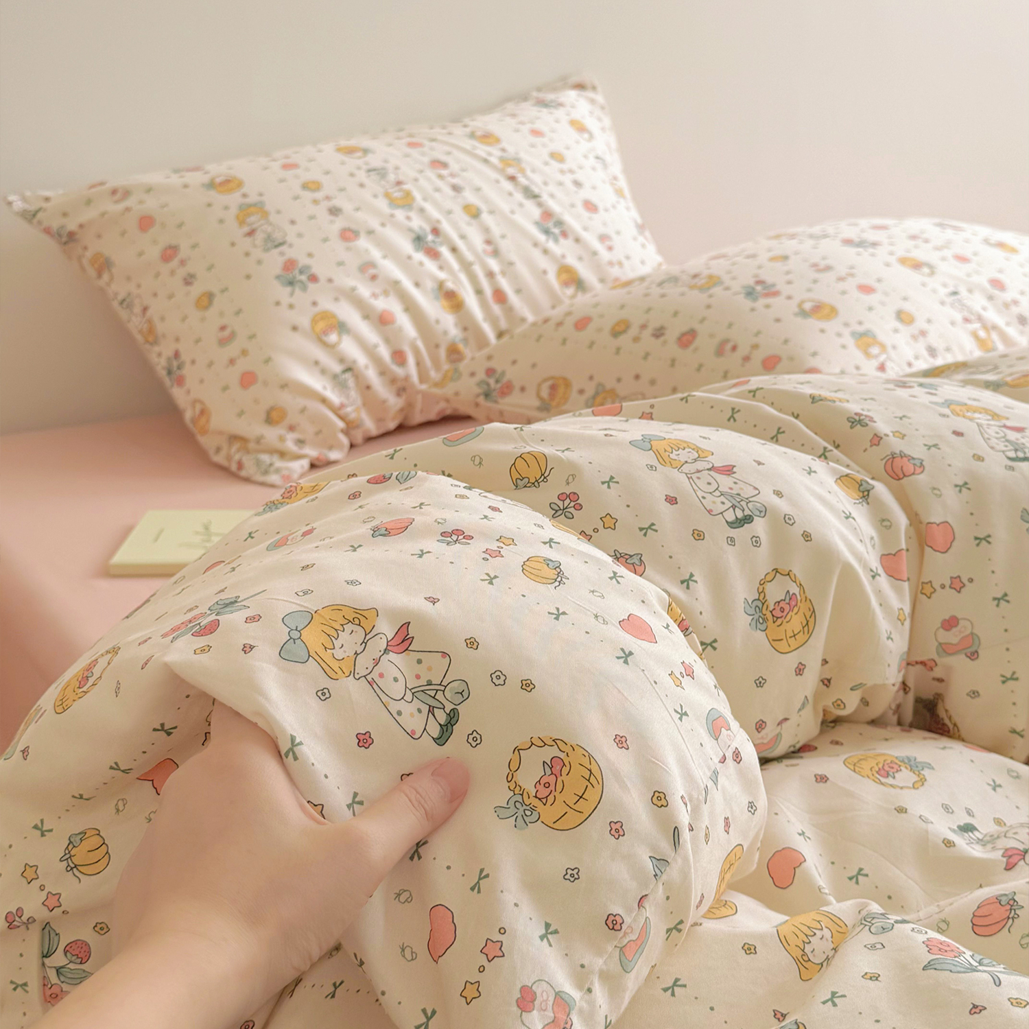 复古可爱少女全棉纯棉被套单件