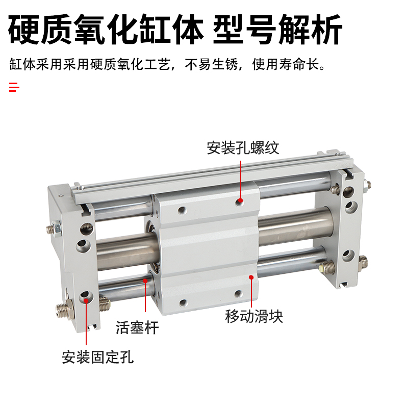 新品磁藕式无杆S缸CY1/RMT杆10长行程双导机气械升降模组滑台气动