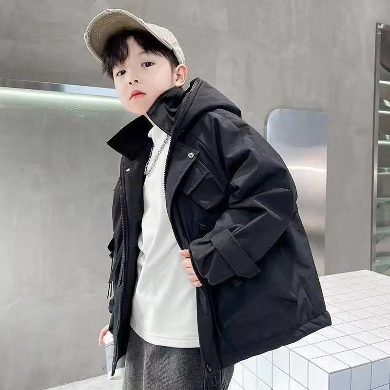 男女童加棉加绒加厚棉服2025年新款休闲女大童韩版洋气中长款棉袄