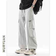 智快鱼潮流前线官方旗舰店素拼男装ggvv男裤子百搭潮流帅气休闲裤