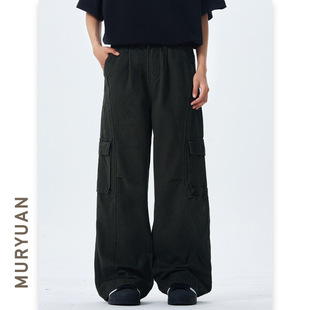 智快鱼潮流前线官方旗舰店素拼男装ggvv男裤子百搭潮流帅气休闲裤