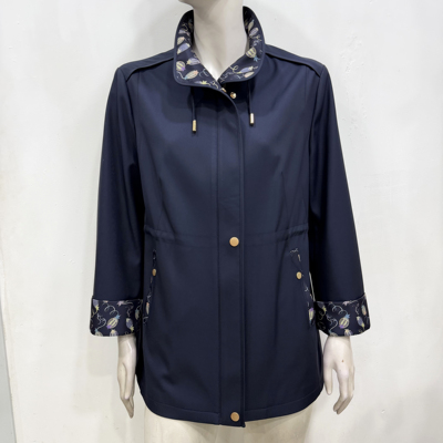 中老年春秋季立领拉链风衣外套