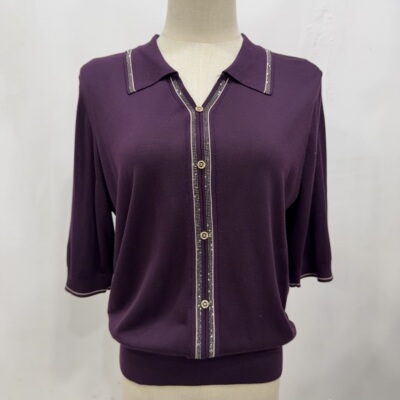 妈妈装夏季薄款天丝大码针织衫