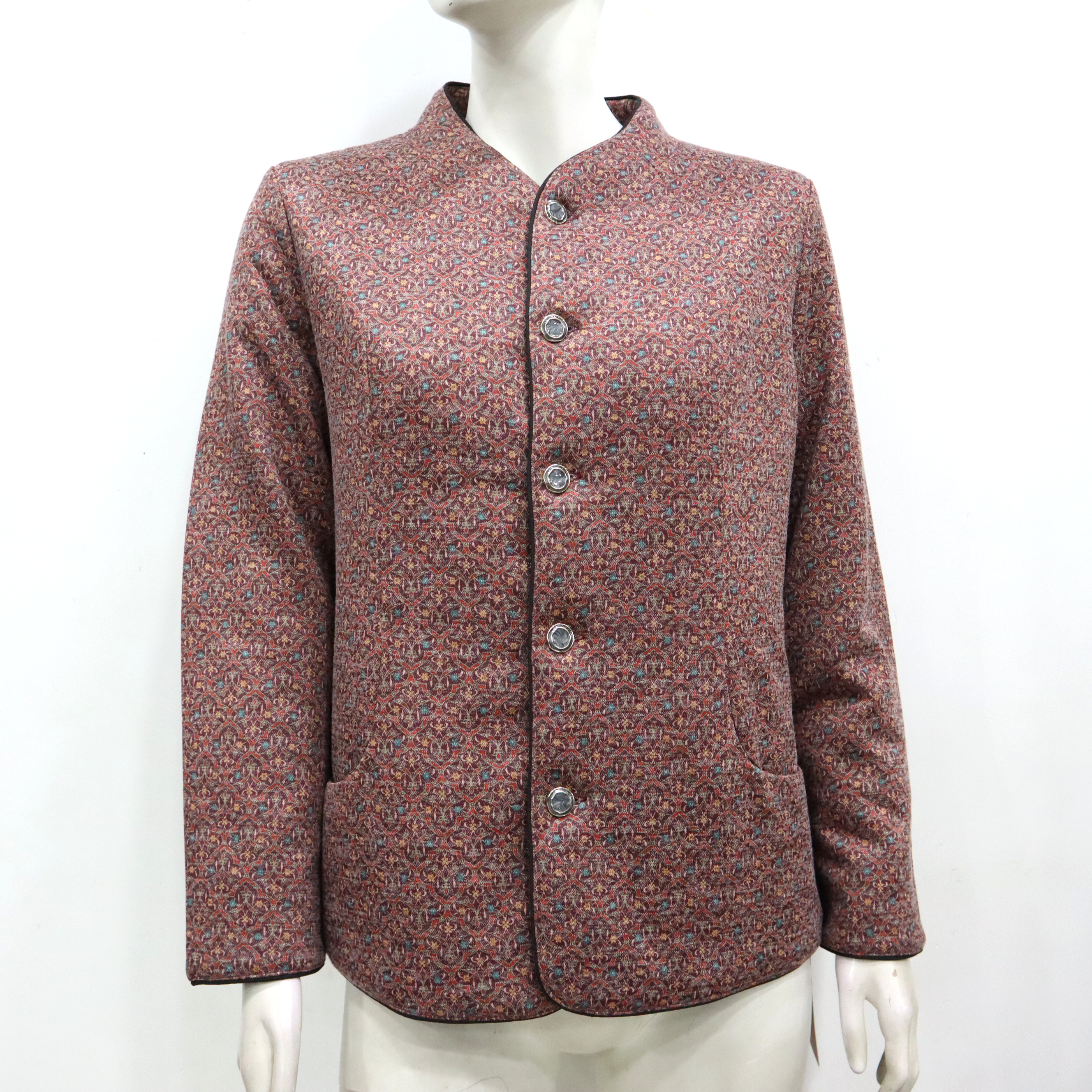 洋气中老年高档纯羊毛内胆上衣