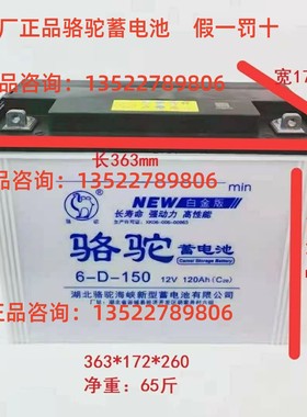 骆驼水电瓶6-D-150/110/180/120/140拉货三轮车12V120 140AH电池