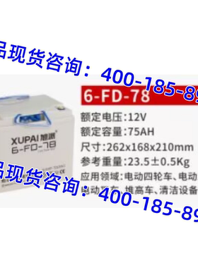 电瓶6-FD-78铅酸蓄电池旭派