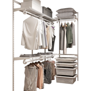 铂耐开放式衣柜卧室全屋定制金属衣帽间框架砌墙衣柜置物架家具