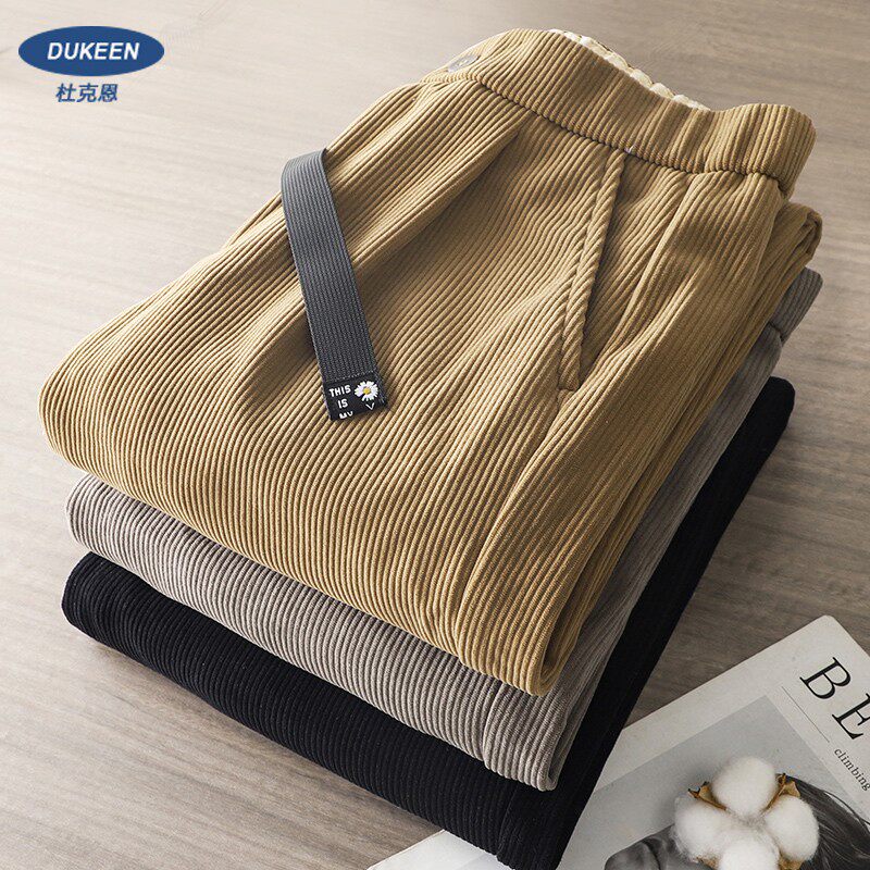 美式460g重磅灯芯绒休闲裤男秋冬阿美咔叽直筒工装卫裤九分裤子男