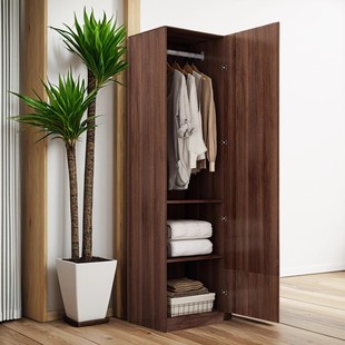 实木衣柜简约单门家用卧室儿童衣橱成人收纳储物柜省空间角落窄柜