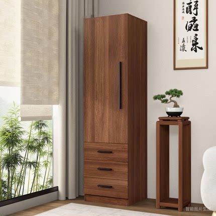 立柜新阳台单门卧室中式2储物收纳衣柜现代成人木质高米衣橱简易