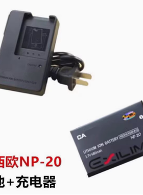 适用卡西欧EX-S1 S2 S3 S4 S20 S100 S500相机 NP-20电池+充电器