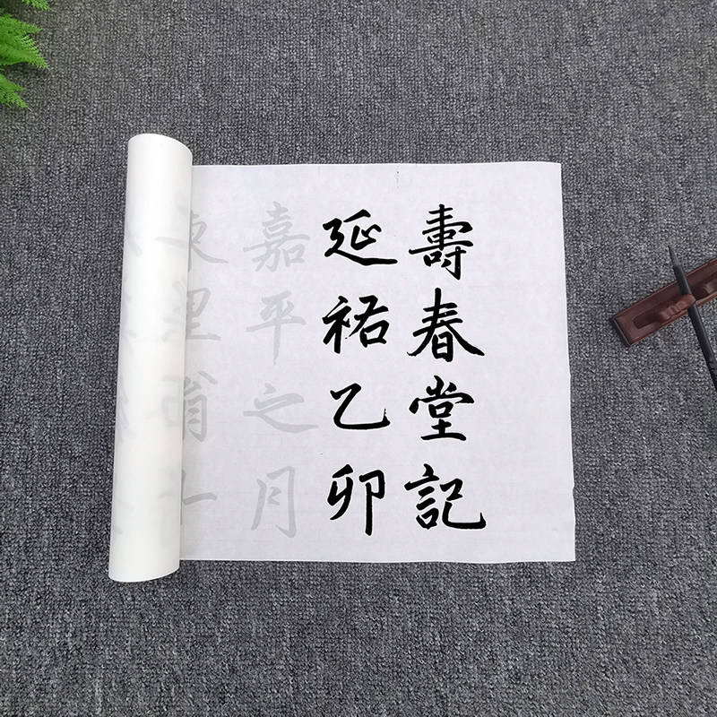 赵孟俯赵孟頫寿春堂记楷书毛笔描红字帖半生宣纸摹写帖长卷初学者