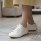 2.6公分轻便软复古平底运动鞋 壹家shoes 012014头层软牛皮小白鞋
