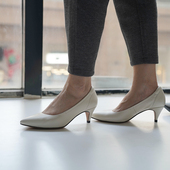 特惠壹家shoes055037羊皮5.5cm尖头高跟鞋 子2025单鞋 推荐 女百搭鞋