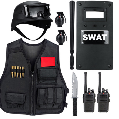儿童玩具枪套装战术马甲小特警真人对战装备cs吃鸡背心特种兵服装