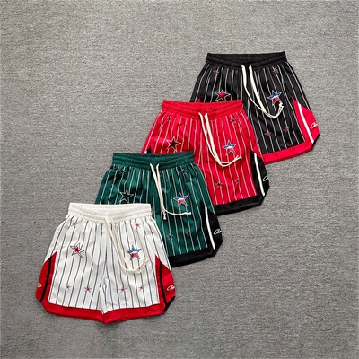 corteiz美潮高街条纹梭织短裤夏