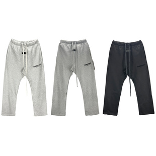 男 高街潮牌运动休闲宽松纯棉毛圈抽绳直筒长裤 FOG ESSENTIALS美式