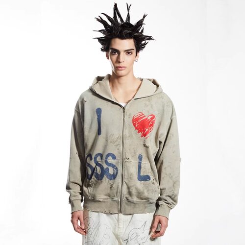 SSSAINTLOUIS潮开衫卫衣外套男