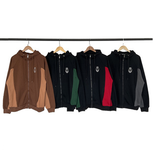 trapstar hoodie美潮高街秋冬加绒刺绣撞色开衫连帽卫衣拉链外套