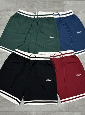 corteiz shorts美式高街潮流撞色字母logo刺绣百搭沙滩速干短裤男