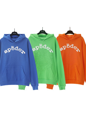 sp5der hoodie Young thug同款美潮卫衣男女情侣宽松纯棉毛圈帽衫