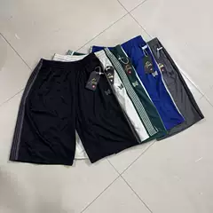 Real Shot of Needles Butterfly Embroidery European and American Trendy Brand Striped Webbing Loose Wide-Leg Sports Casual Cropped Shorts