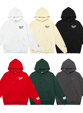 GALLERY DEPT HOODIE美潮高街字母印花宽松纯棉毛圈连帽卫衣男女