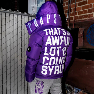 2024新款潮牌Trapstar冬季羽绒棉服保暖加厚宽松带帽外套男女同款