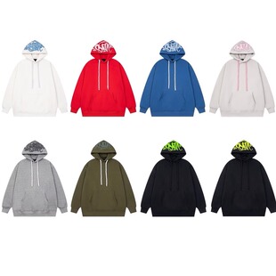 Synaworld Hoodie美式高街潮牌秋冬运动休闲发泡印花加绒连帽卫衣