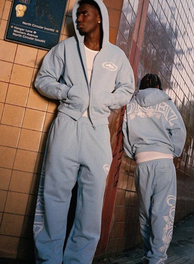 Corteiz Tracksuit Drill男女同款美潮运动休闲纯棉卫衣长裤套装