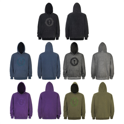 Trapstar刺绣Logo做旧连帽卫衣潮