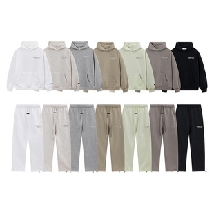 男女款 卫衣套装 ESSENTIALS美潮高街秋冬宽松加绒运动休闲长裤 FOG
