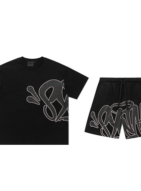 Syna World Tracksuit Drill美潮夏季运动休闲纯棉短袖短裤套装男