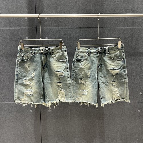 GALLERYDEPT高街破洞牛仔短裤潮