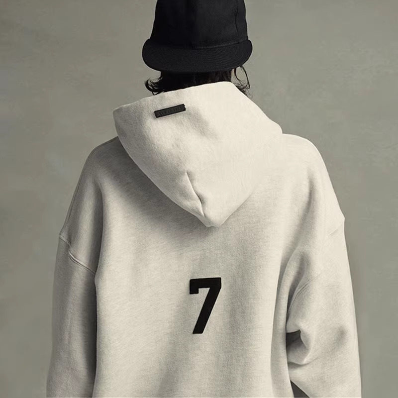 FEAR OF GOD FOG第七季美潮高街数字7号植绒男女情侣加绒连帽卫衣