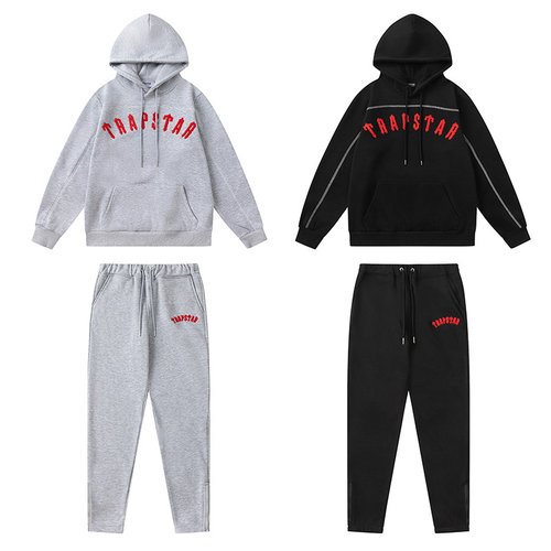 Trapstar字母刺绣卫衣长裤套装潮