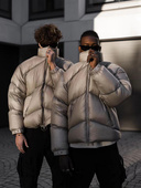 Represent金属标廓形面包服纯色立领羽绒棉衣男美式 高街冬季 加厚