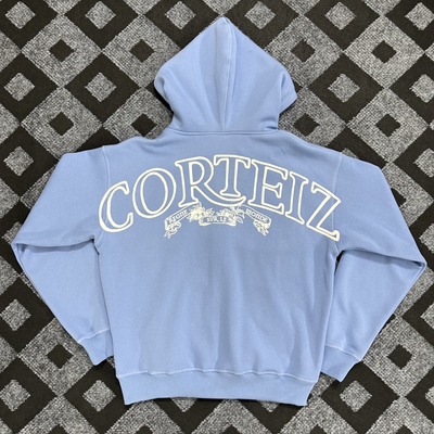 corteiz美潮加绒开衫连帽卫衣男