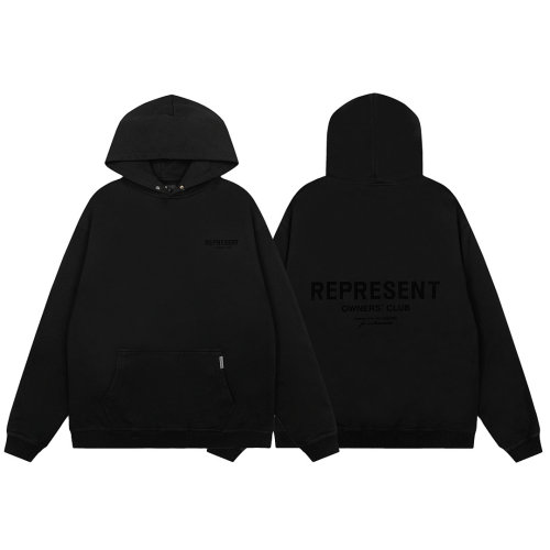 Represent美潮字母植绒连帽卫衣